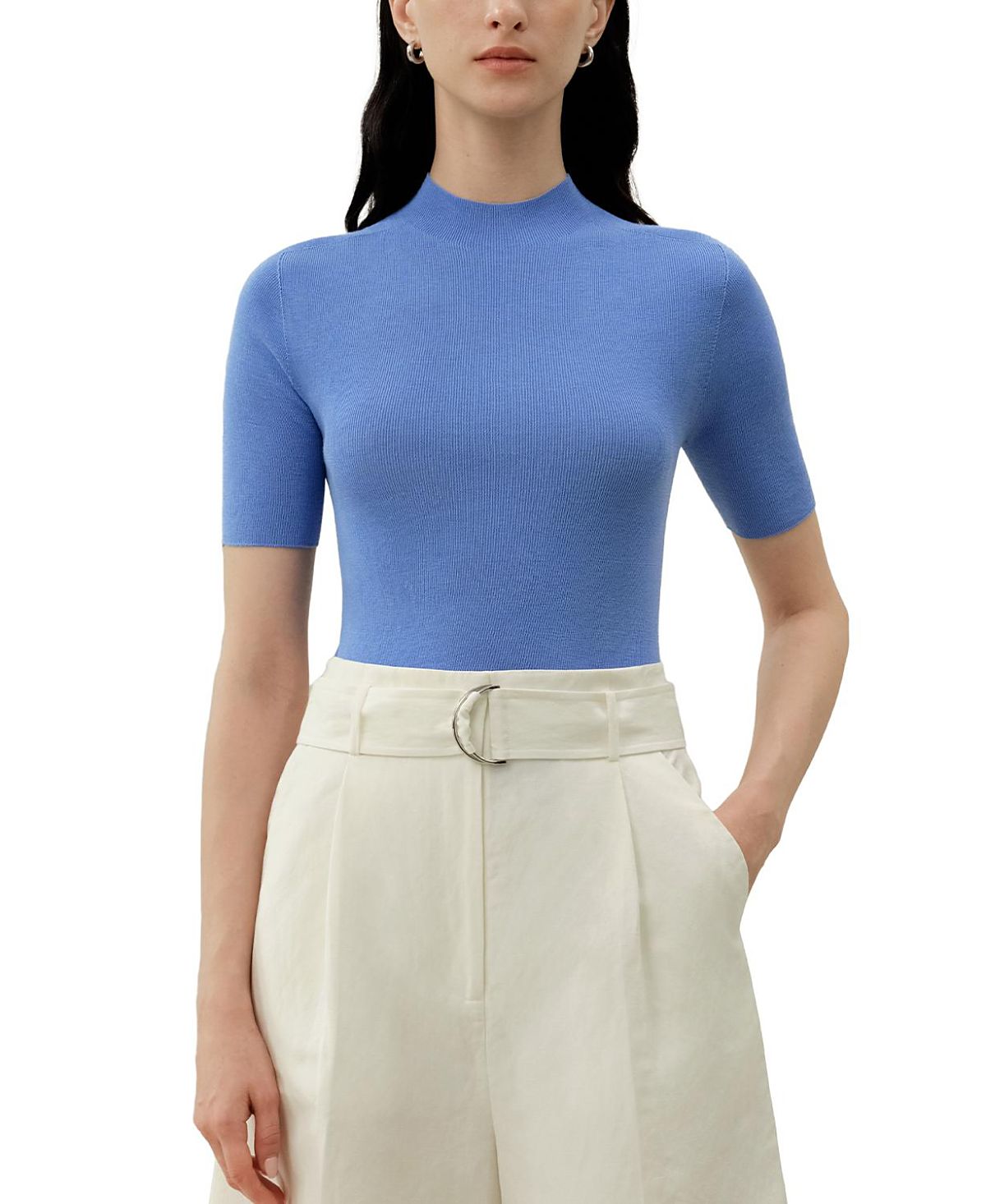 Lilysilk Seamless Silk-Cotton Slim-Fit Knit Top