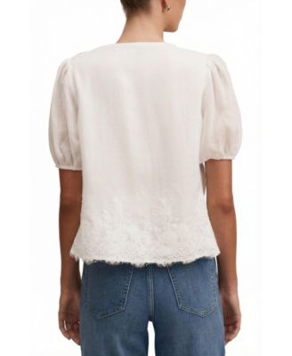  Women's Sable Lace Scallop Blouse