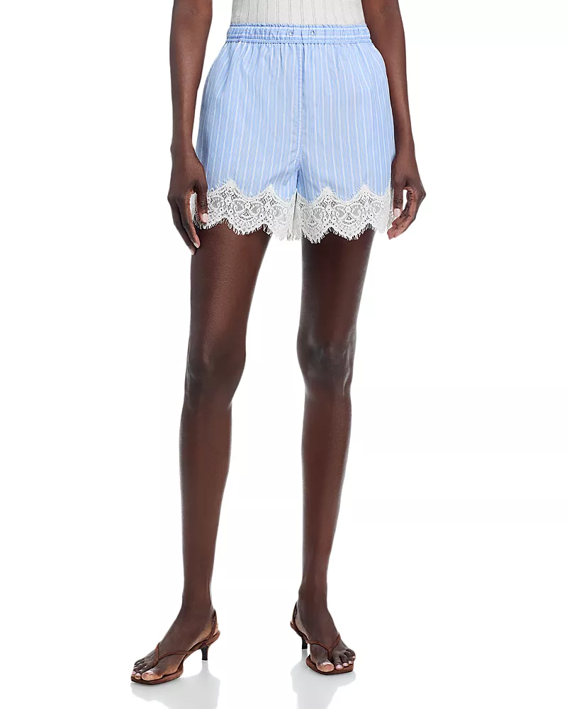 Simkhai Emmie Lace Hem Shorts