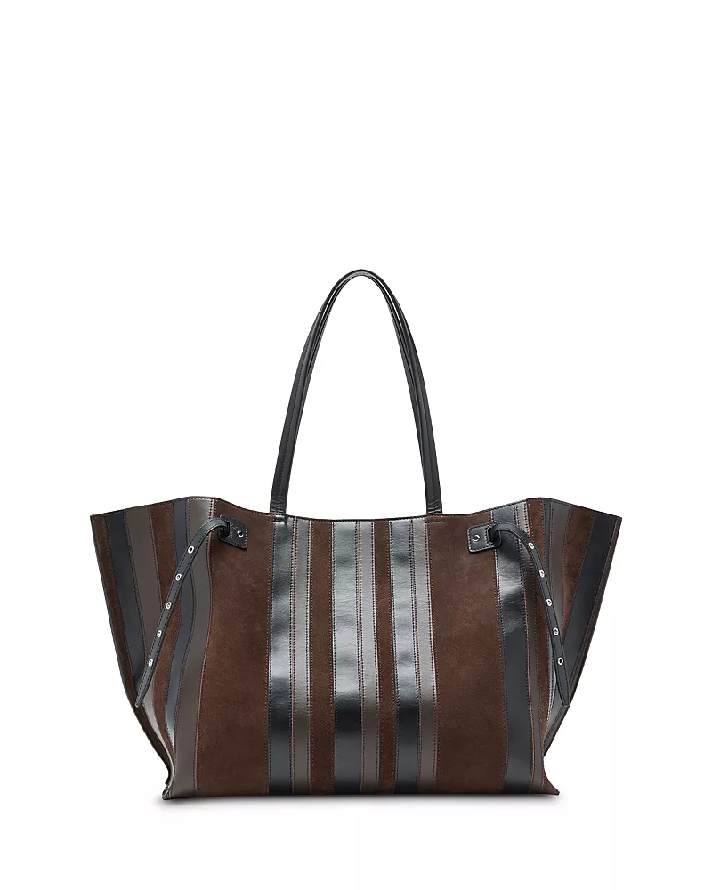Proenza Schouler Days Large Striped Leather & Suede Tote Bag