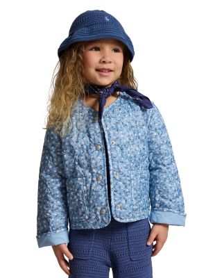 Girls' Floral Quilted Jacket - Little Kid