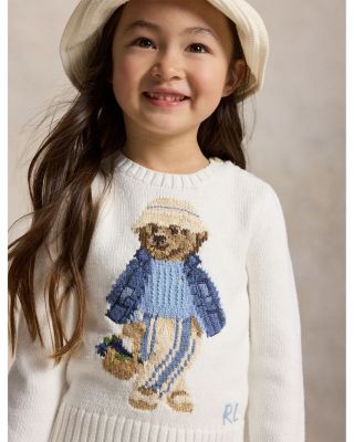 Girls' Polo Bear Cotton Sweater - Little Kid
