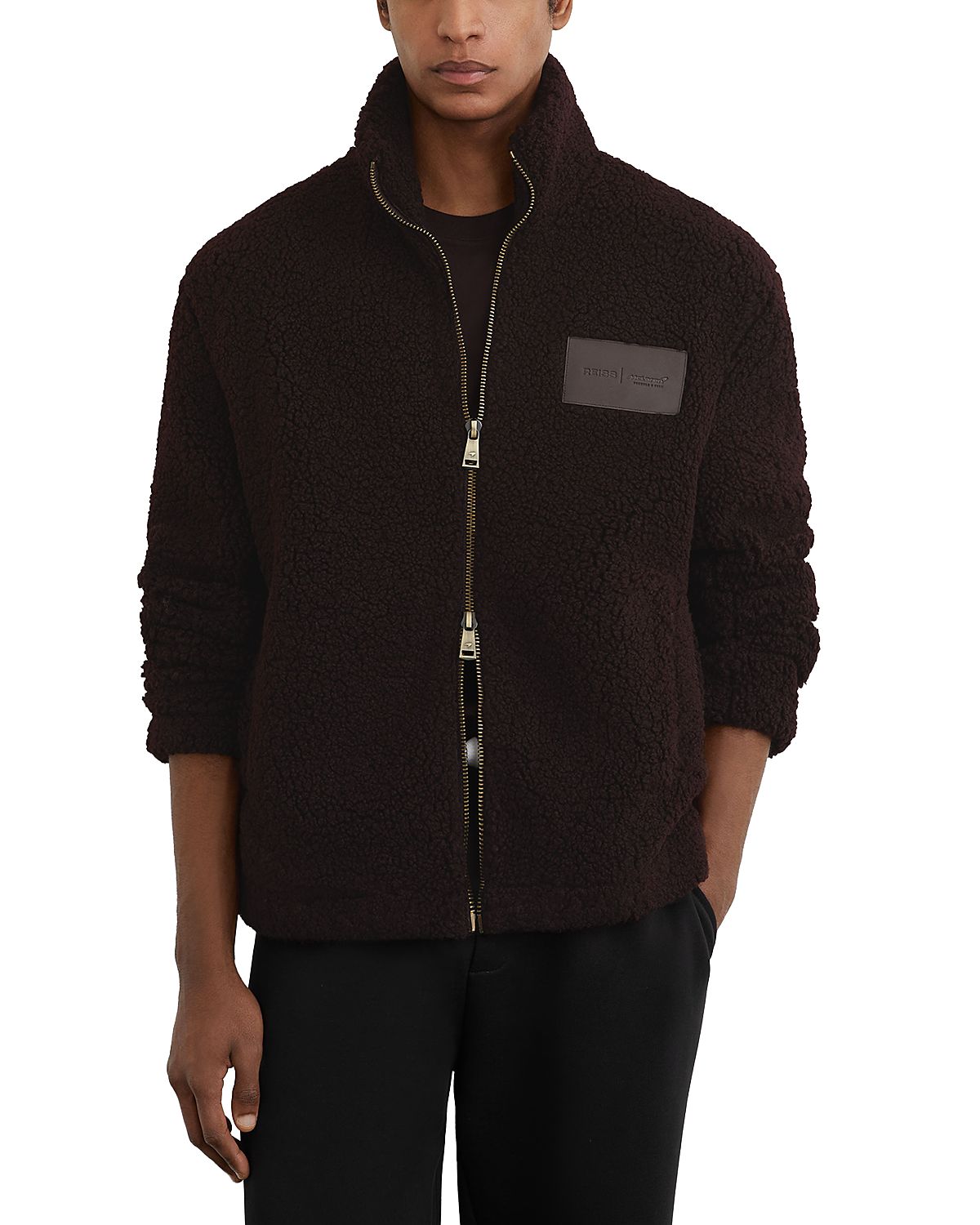 Reiss x McLaren Unisex Embroidered Motorsport Fleece Jacket