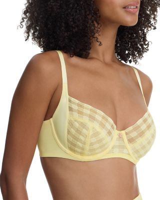 Bonbon Full Coverage Gingham Lace Bra