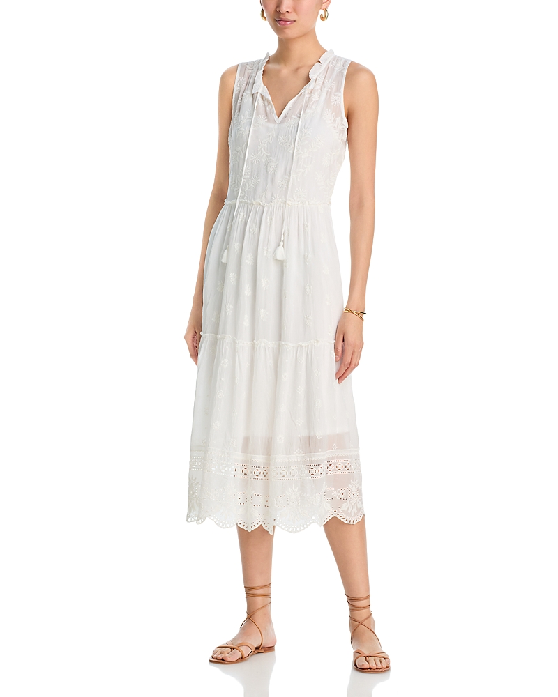 Johnny Was Susila Midi Tiered Dress