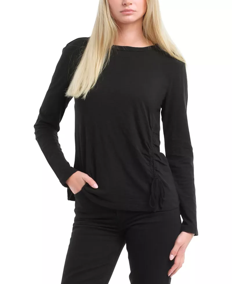 Wilt Clothing Long Sleeve Ruched Side Tee
