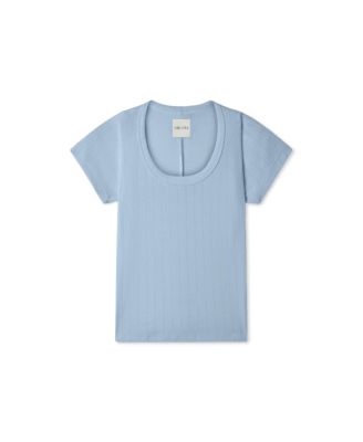  Pointelle Scoop Tee