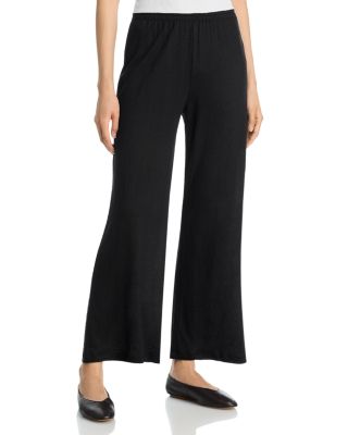 Linen Stretch Wide Leg Pants