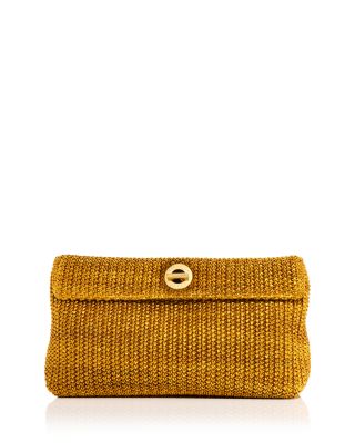 Anchor Raffia Effect Clutch