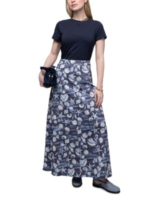 X HD Printed A Line Skirt