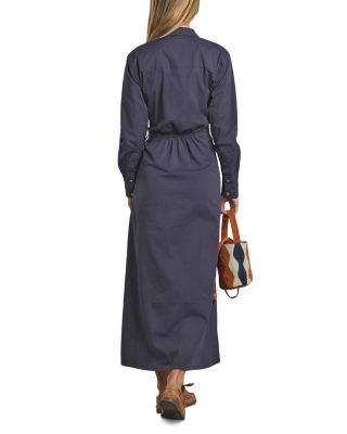 Drawstring Waist Maxi Shirtdress