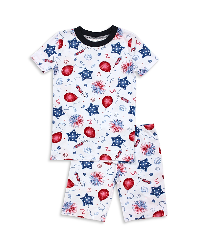 Esme Boys' Usa Short Sleeved Shorts Pajama Set - Little Kid, Big Kid