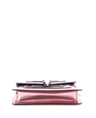  Small Serpenti Forever Square Shoulder Bag Metallic Leather