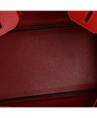 Birkin 30 Handbag Red Epsom with Palladium Hardware