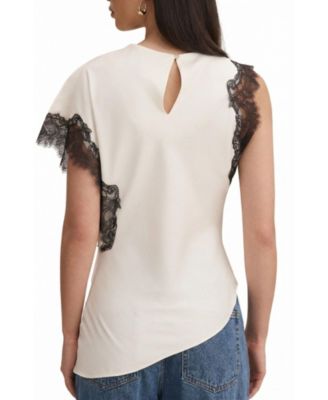 Dixie Asymmetric Lace Top