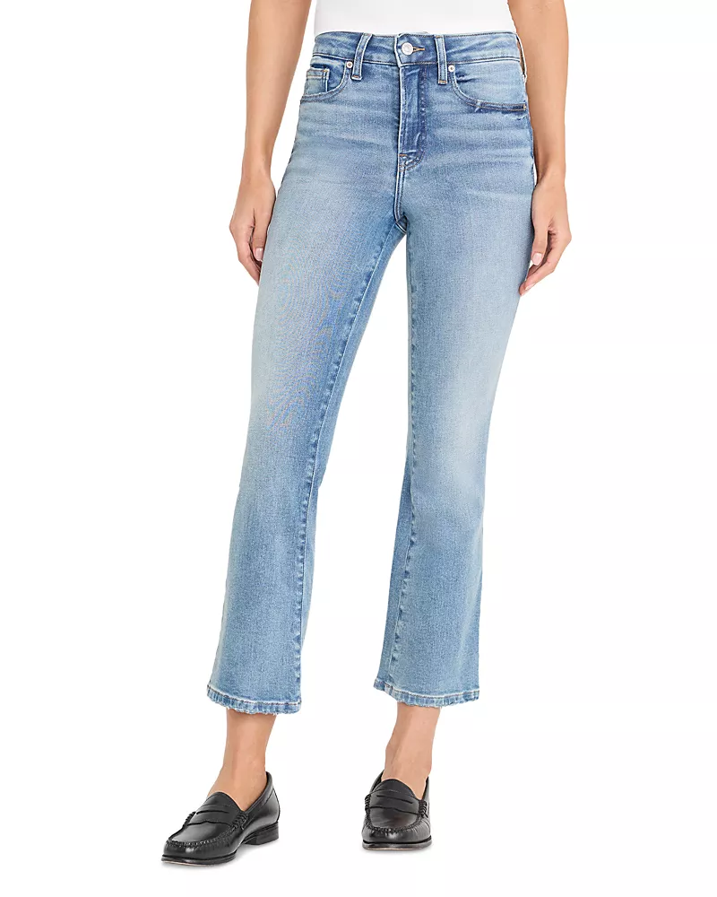 Good American Good Legs High Rise Ankle Mini Boot Jeans in Indigo1293