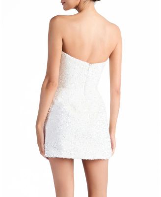 Linda Sequin Strapless Mini Dress