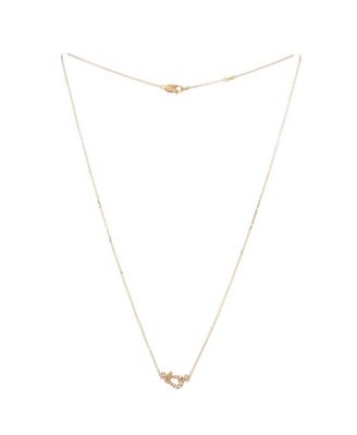  Small Force 10 Necklace 18K Gold with Pave Diamonds, 15.75"