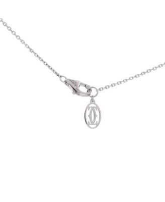  XS Cartier D'Amour Pendant Necklace 18K White Gold and Diamond, 16"