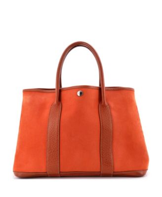 36 Garden Party Tote Toile and Leather