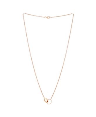  Love Interlocking Necklace 18K Rose Gold, 18.5"