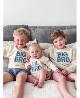 Boys' Lil Bro Embroidered Patch Long Sleeve Romper - Baby