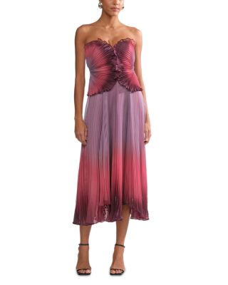 Delyth Ombr&eacute; Strapless Dress