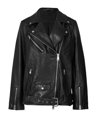 Billie Leather Oversized Biker Jacket