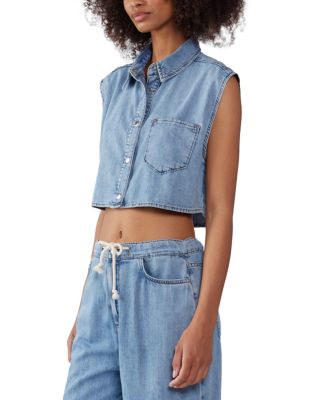 Juno Sleeveless Cropped Shirt
