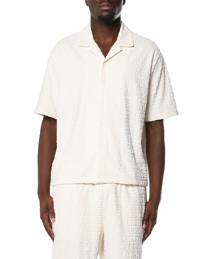 Purple Brand Camp Collar Terry Towel Logo Shirt