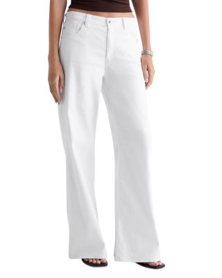 Saige High Rise Wide Leg Jeans in Gallery White