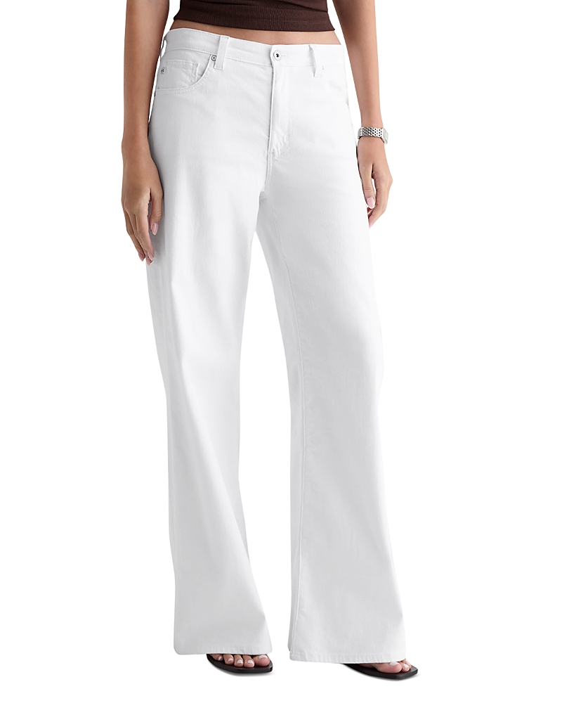 Ag Saige High Rise Wide Leg Jeans in Gallery White
