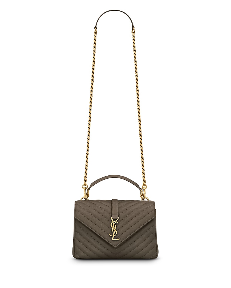 Saint Laurent Small College Bag in Quilted Leather · One Size