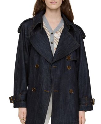 Short Denim Fitzrovia Trench Coat
