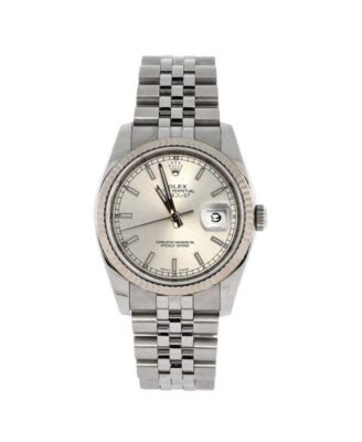  Oyster Perpetual Datejust Automatic Watch in Stainless Steel and White Gold 36mm