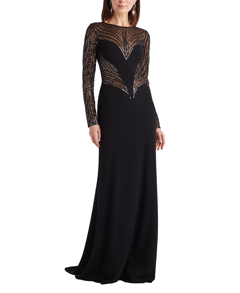 Tadashi Shoji Duin Sequin Hourglass Embroidered Gown