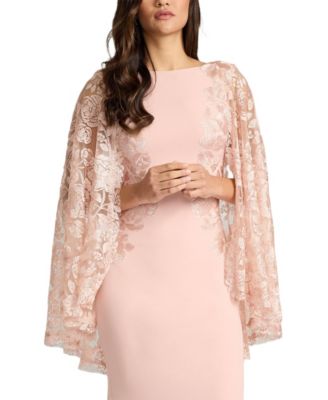  Margolin Embroidered Cape Gown