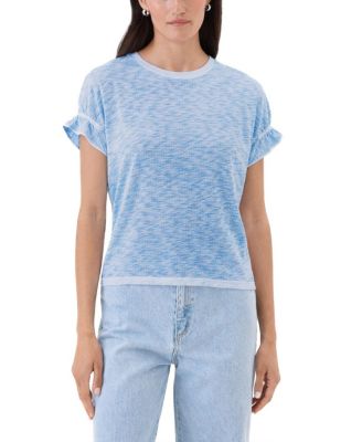Coastal Sunwash Puff & Ruffle Sleeve Top