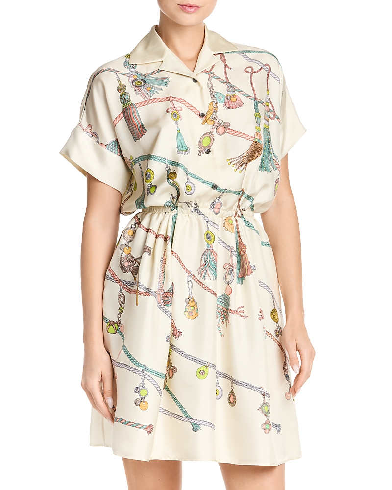 Versace Stampa Hangin' Silk Shirtdress