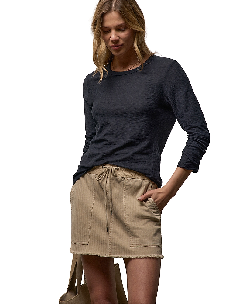 James Perse Sheer Slub Long Sleeve Crew Tee