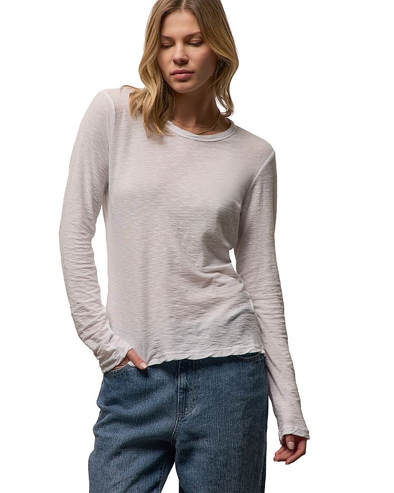 James Perse Sheer Slub Long Sleeve Crew Tee