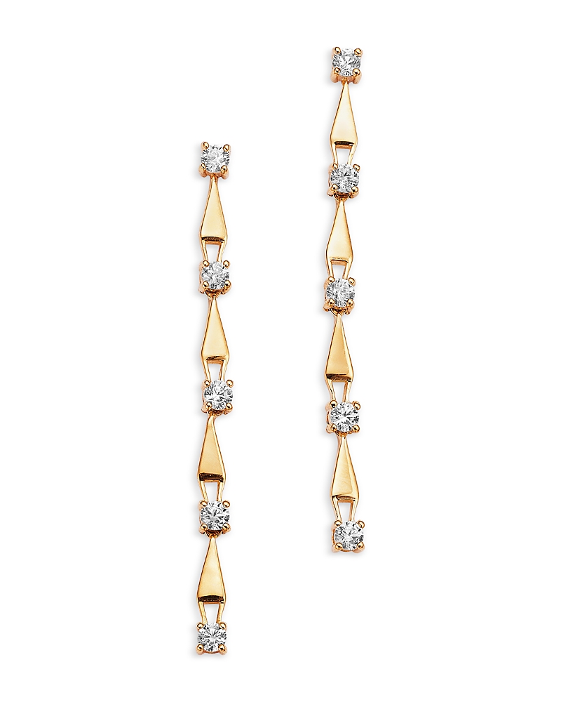 Bloomingdale's Fine Collection Diamond Station Drop Earrings in 14K Yellow Gold, 0.50 tcw