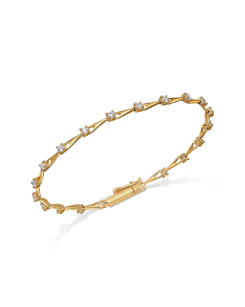 Bloomingdale's Fine Collection Diamond Station Bracelet in 14K Yellow Gold, 1.0 tcw