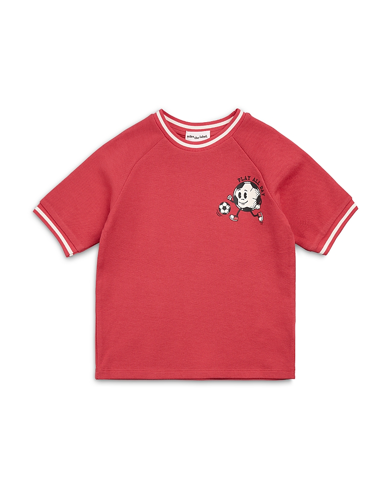 Miles The Label Boys' Play All Day Soccer Jersey Tee - Little Kid