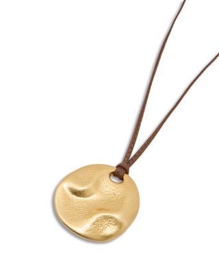 Orla Sculptural Disc Pendant Necklace