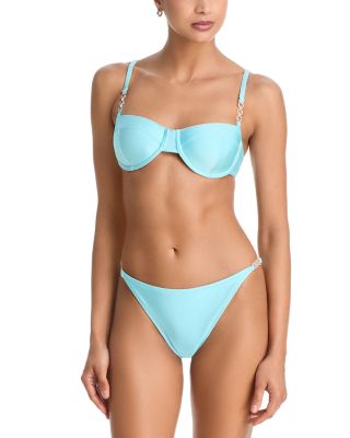 Alexandria Ring Solid Bikini Top & Violet Ring Solid Bikini Bottom