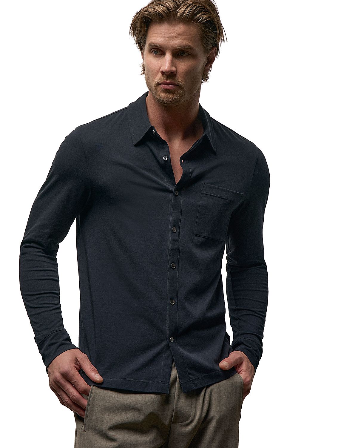 James Perse Clean Finish Jersey Shirt
