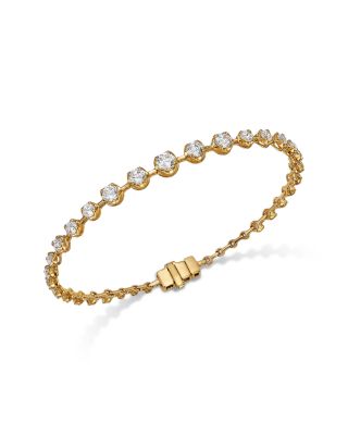 Luxe Collection Certified Graduated Tennis Bracelet in 14K Gold, 3.0 tcw