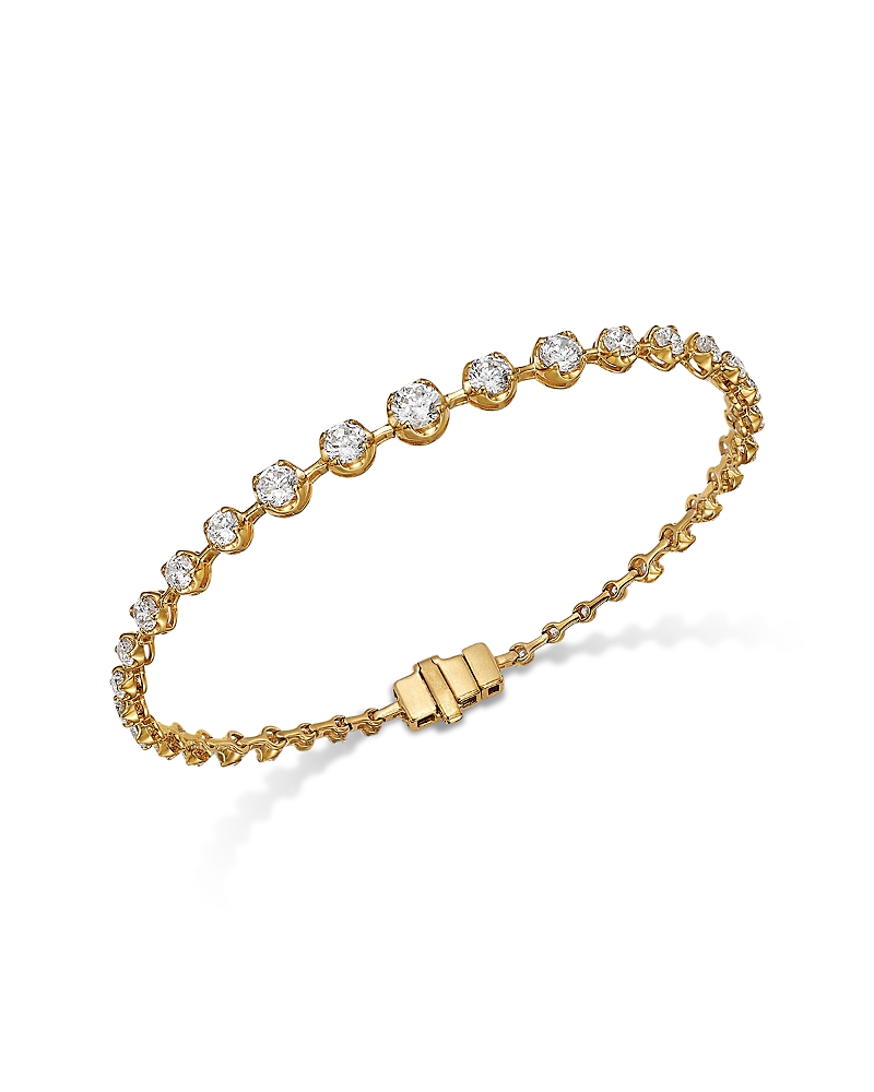 Bloomingdale's Fine Collection Luxe Collection Certified Graduated Tennis Bracelet in 14K Gold, 3.0 tcw