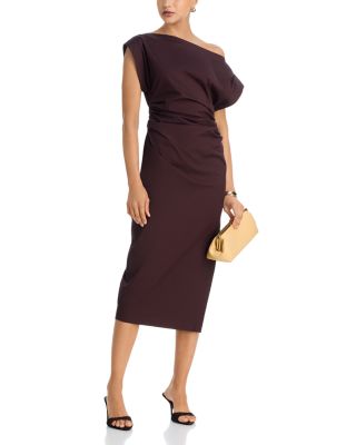 burgundy fit and flare dress Wool Midi Adjustable spaghetti straps provide Vestido Maxi Sincerely Yours Core Colors:Moroccan Red classic button up